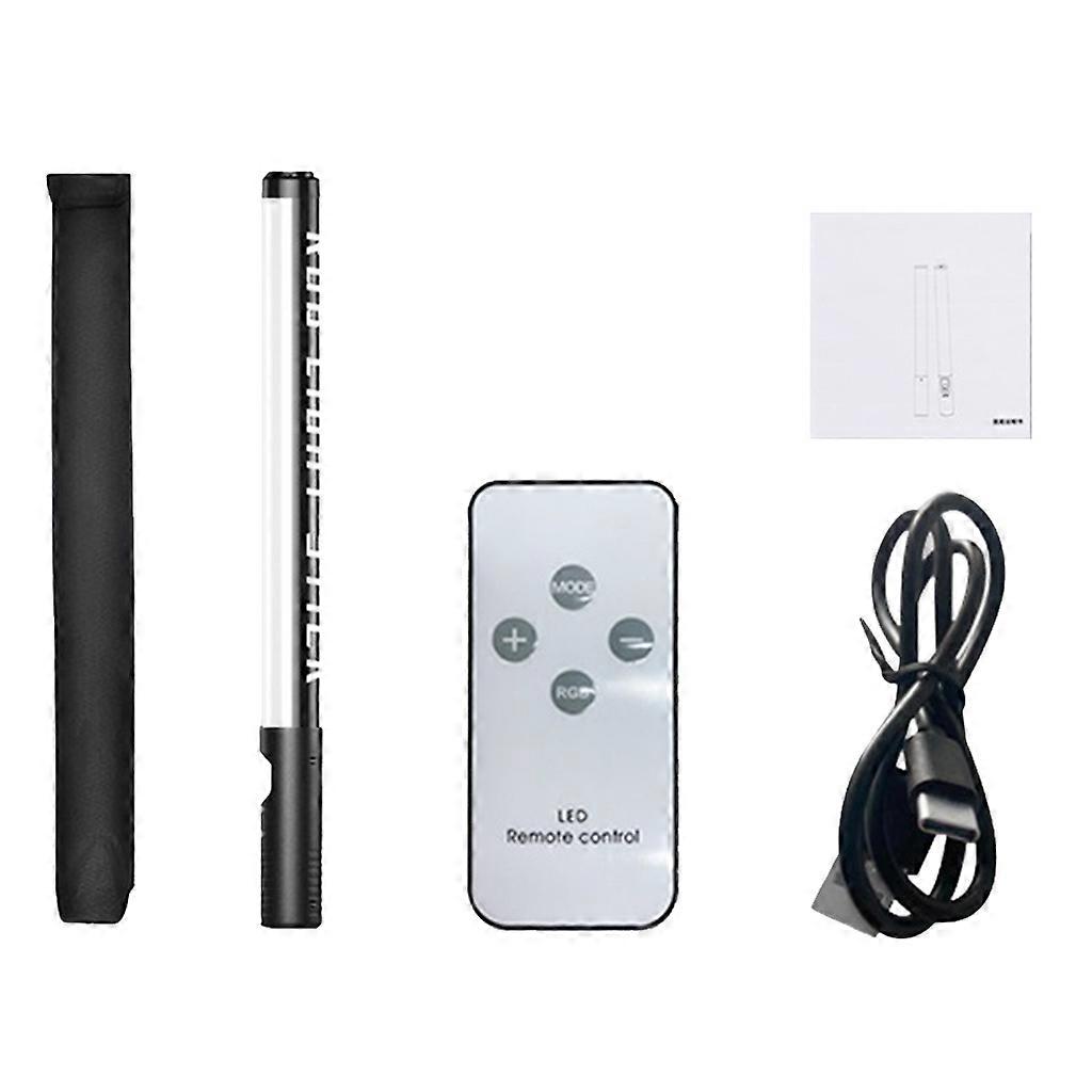 Portable RGB Colorful LED Lights Stick Fill Light Handheld Lamp Stand 2-Use Type Photographic Speedlight with Remote Control