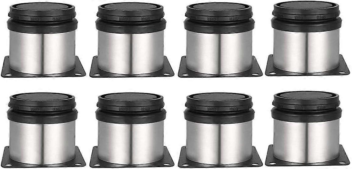 8 Pieces Adjustable Furniture Legs, Round Metal Stainless Steel Cabinet Leg Table Feet Cabinet Leg Adjustable Height For Sofa, Table, Armoir