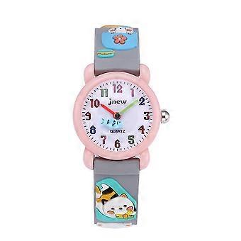 3D Lovely Cartoon Gray Silicone Waterdicht Kinderhorloge voor Kinderen Nieuwste Design Gifts