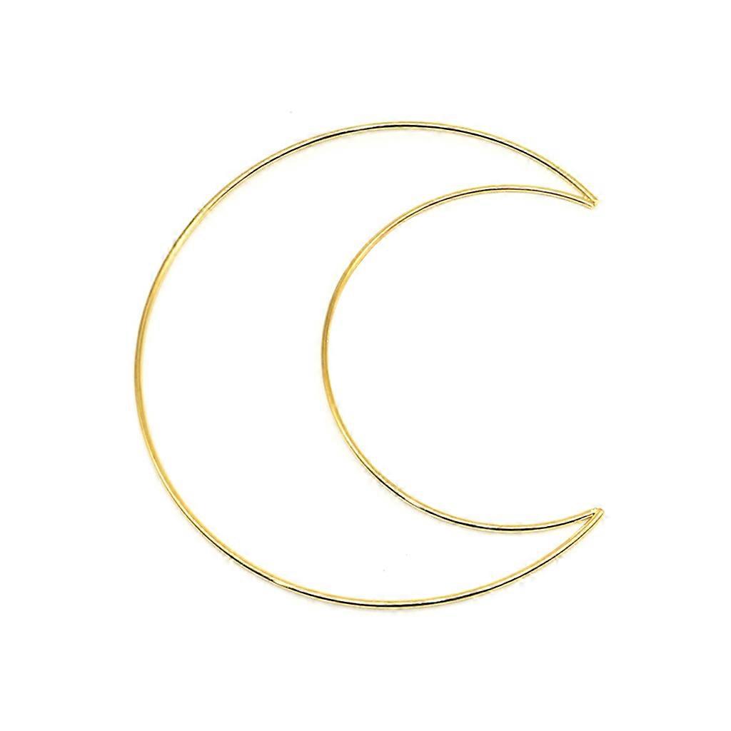 50-200mmムーンシェイプドリームキャッチャーフレームサークルリングメタルマクレームムーンフープ