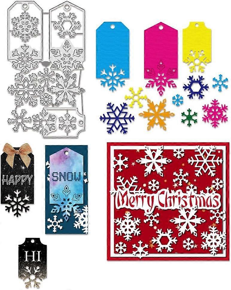 Christams Theme Carbon Steel Cutting Dies Stencils for DIY Scrapbooking Photo Album Decorative Embossing Paper Card Greeting Card Mold Snowflake 187x1
