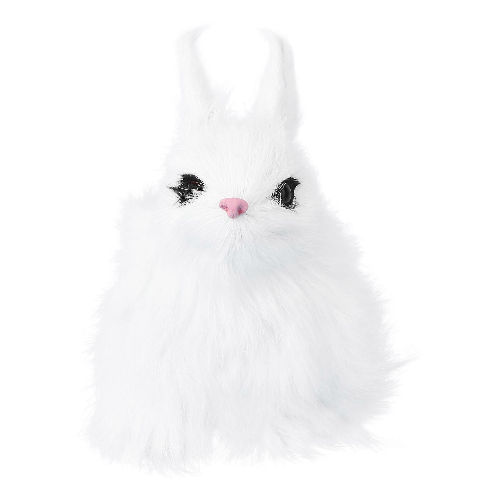 1Pc Easter Theme Rabbit Model Simulated Rabbit Model Rabbit Gift (White)