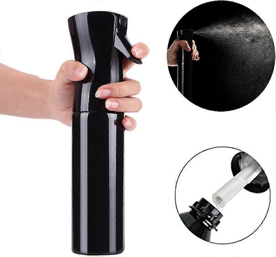 1pc Empty Spray Fine Mist Sprayer Water Continuous Spray Refillable Empty Squirt Bottle Black,300ml