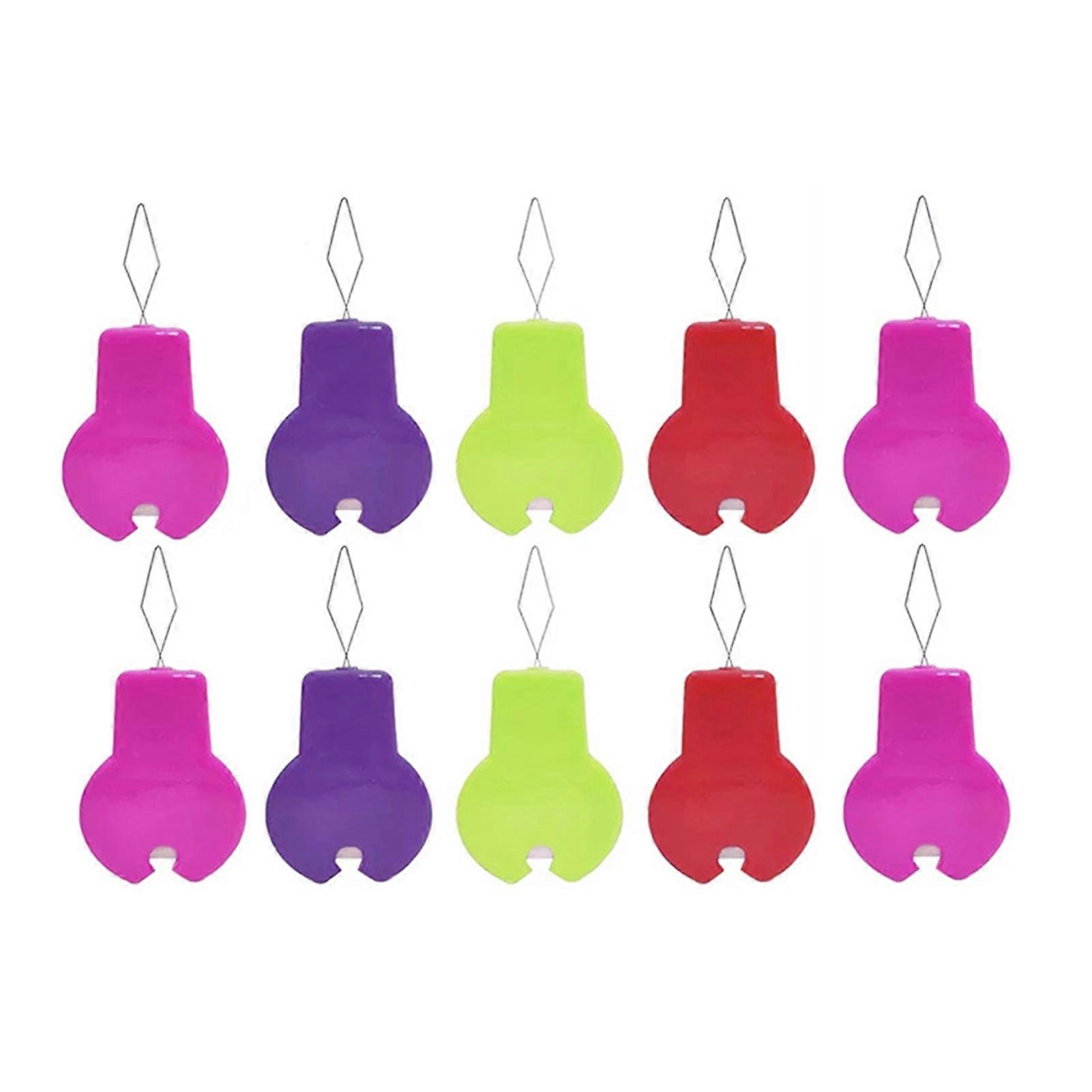 10Pcs Enfile-aiguille avec lame en forme de calebasse Économie de main-d’œuvre Ancien outil de filetage rapide Accessoires de couture DIY pour coudre mengxi