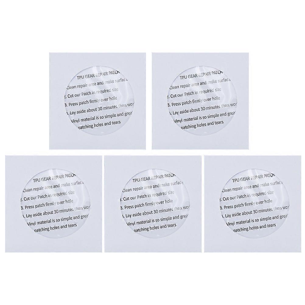 5 Pcs Transparent Tape Transparent Repair Patch Lightweight Repair Patches Vinyl Pool Patch Tent Repair Tape Pool Float Patch