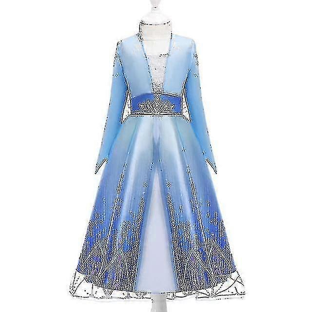 Frozen-Prinzessinnenkleid für Mädchen: Pailletten-Mesh-Ballkleid für As Elsa oder Anna_r