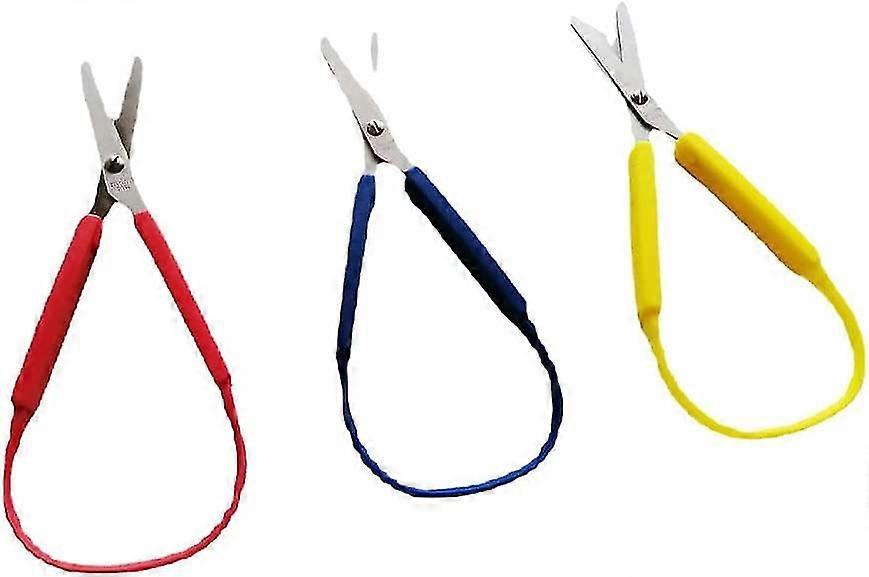 Set Of 3 Loop Scissors, Teen Loop Scissors, Self Opening Scissors