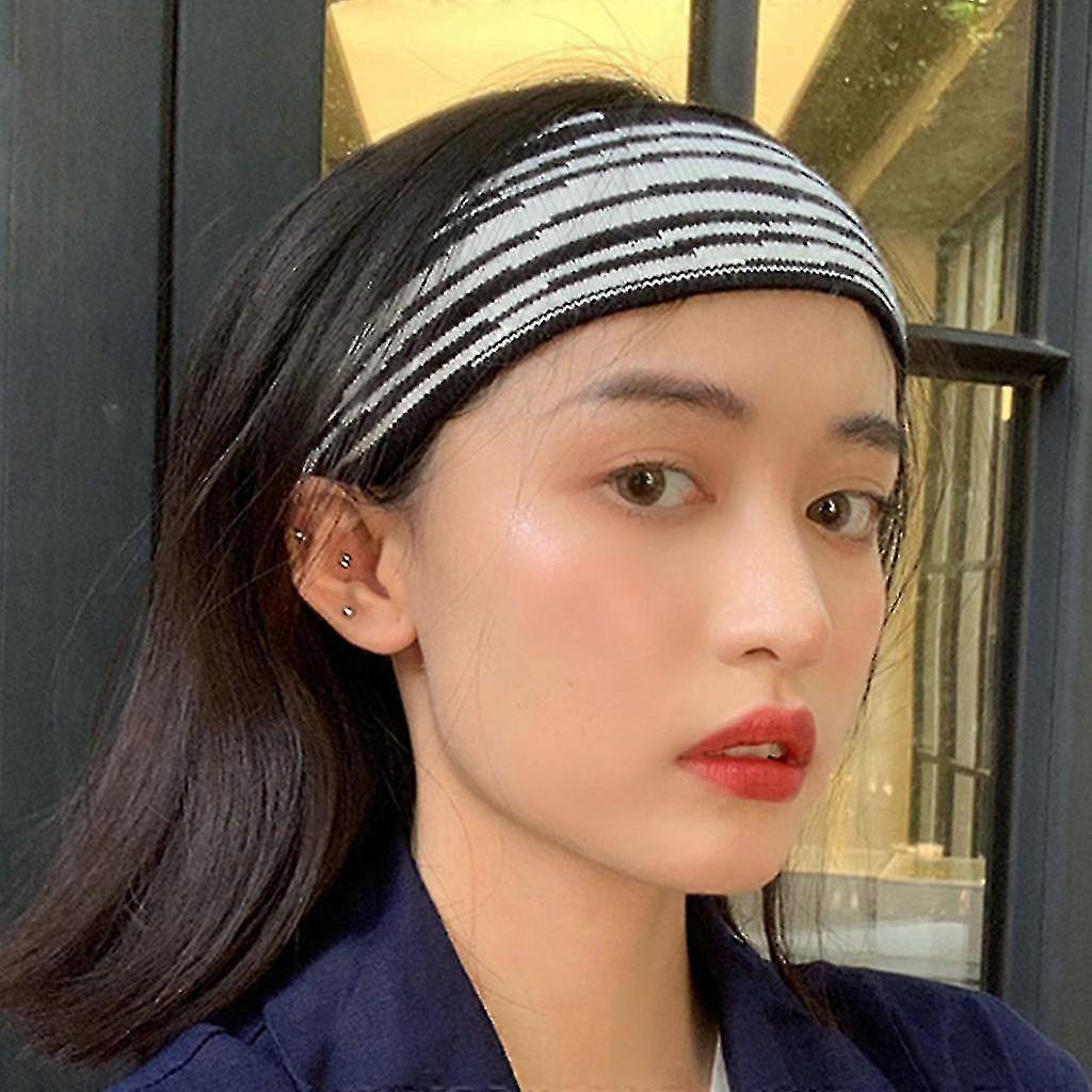 Zebra Pattern Headbands Wide Hair Band Non Slip Headband Elastic Head Wrap