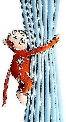 2 Piece Cartoon Monkey Curtain Buckles