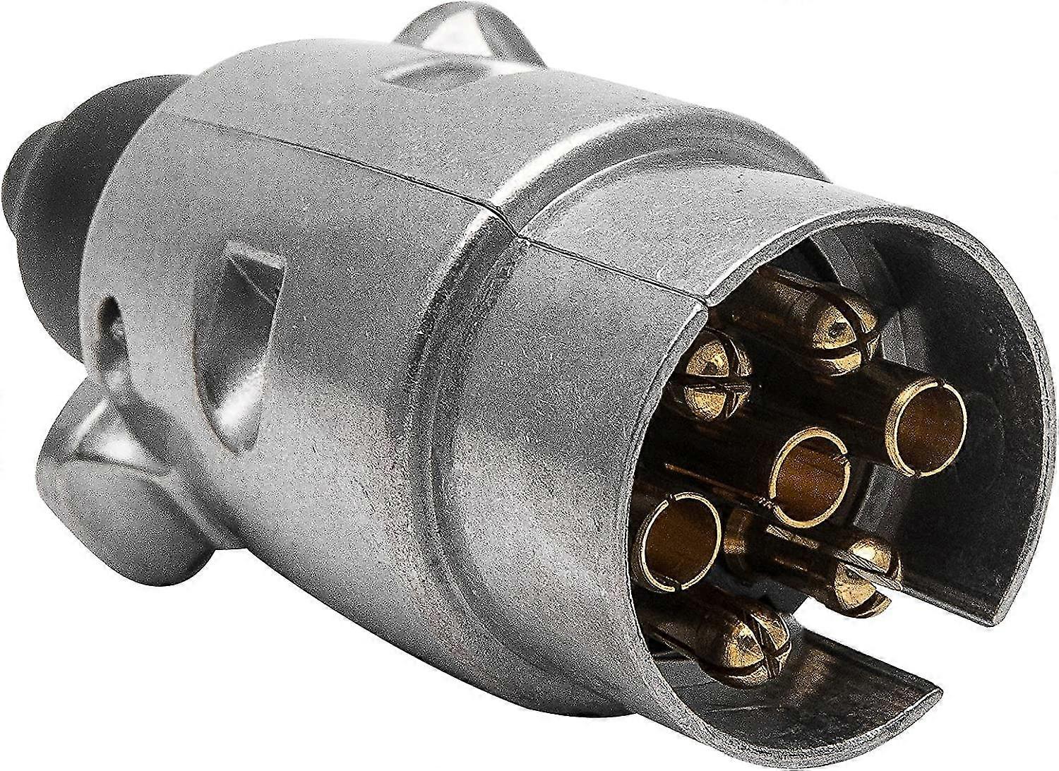 Trailer Plug Socket Waterproof Trailer Electrical Plug Adapter (silver) (1pcs)