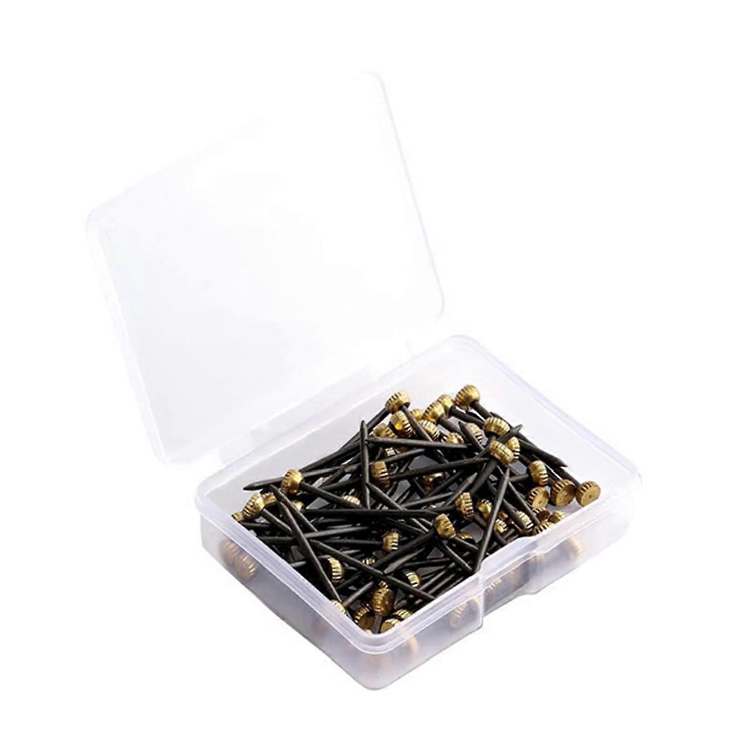 50/100Pcs Picture Hanging Nails with Storage Box Rustproof Corrosion Resistant Easy Installation