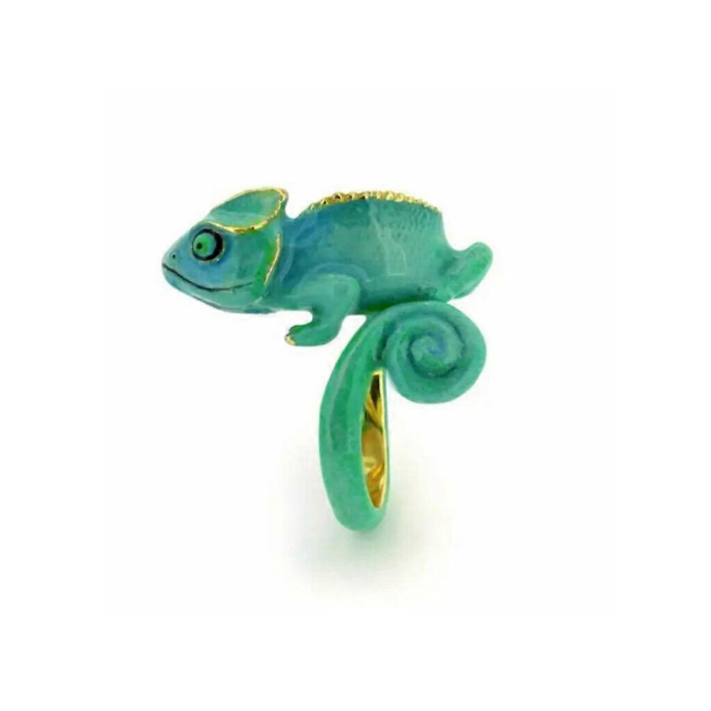 Cute Chameleon Wraparound Ring,Creative Wraparound Shaped Hug Finger Ring