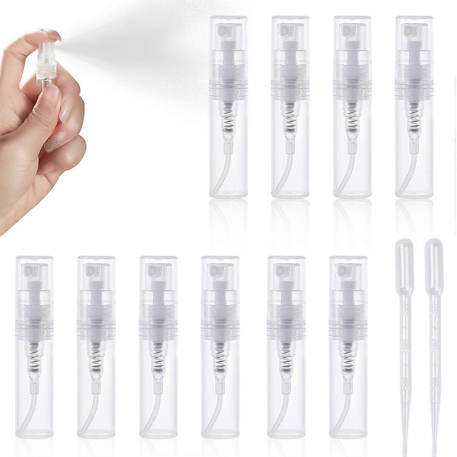 20Pcs Mini Spray Bottles, Refillable Bottle Atomizer with 2PCS Dropper Lables, Portable Perfume Empty Spray Bottle, Travel Bottles Set for Travel Tool