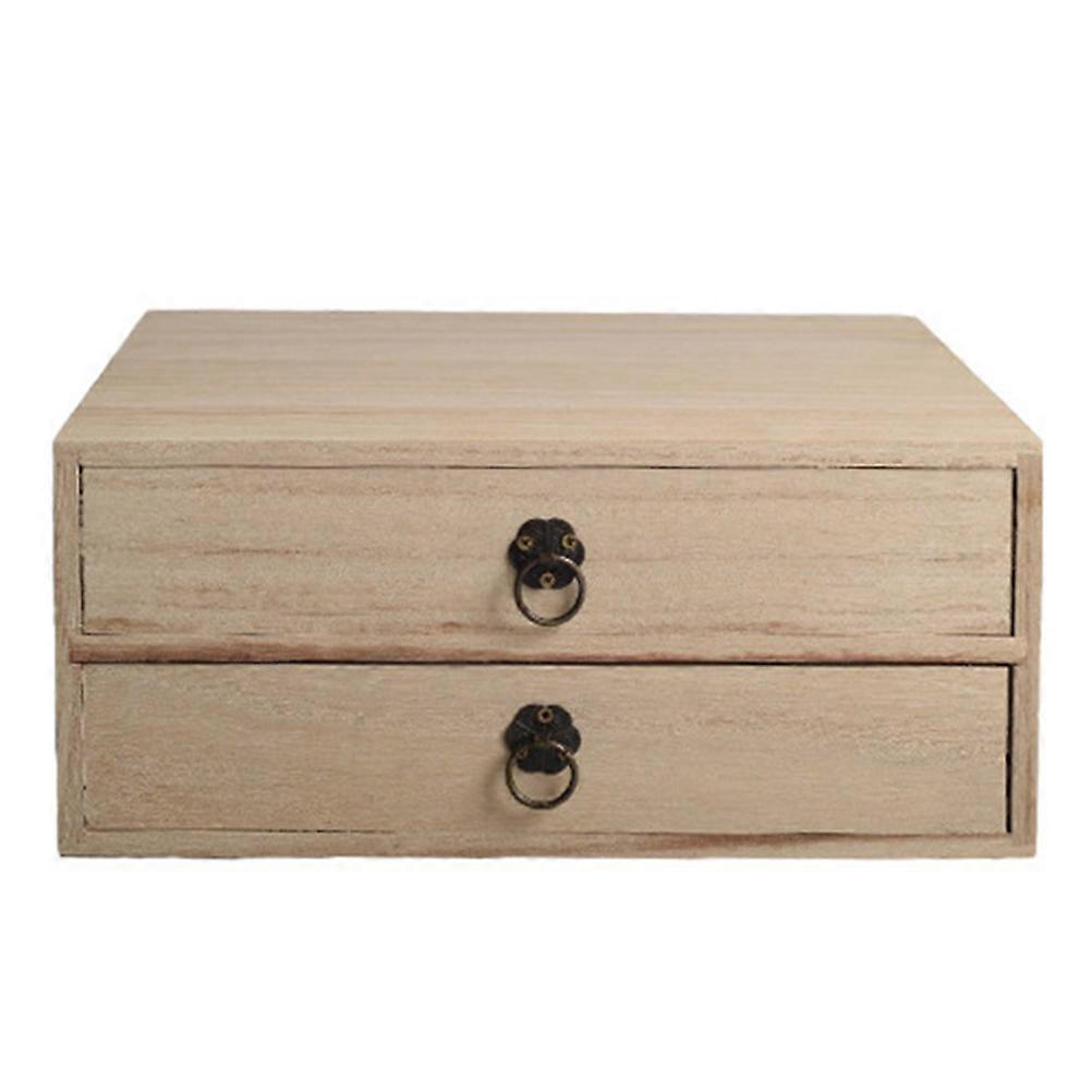 1pc Dual-layer Sundries Storage Box Drawer Type Sundries Organizer Box