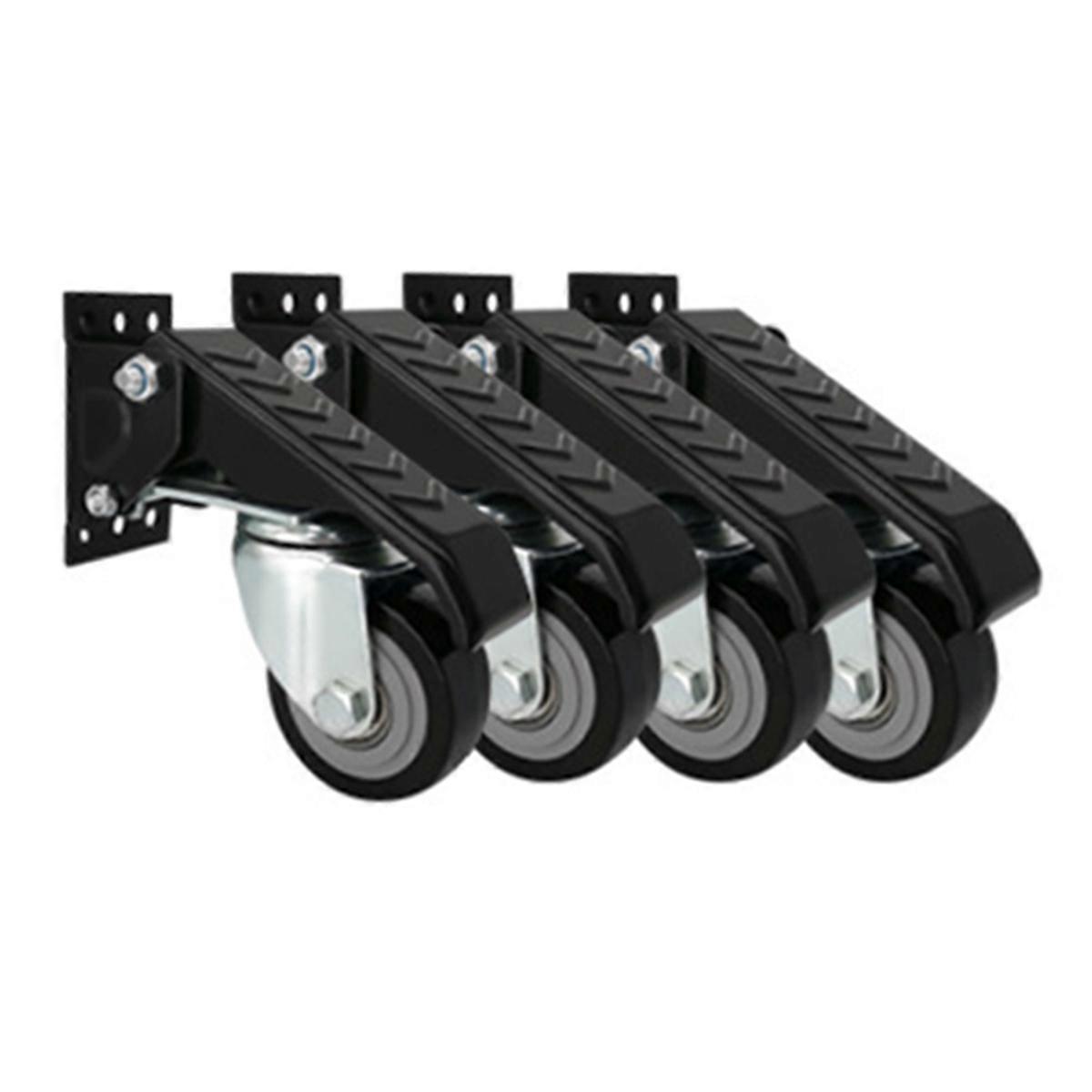 Kit de roulettes d’établi Roulettes rétractables robustes Roues d’établi Construction tout en acier 2,5 pouces