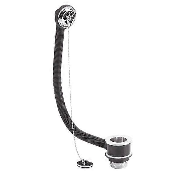 Nuie Bath Waste With Overflow Brass Plug And Ball Chain - Chrome
