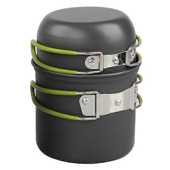 1 Set Camping Cookware Folding Person Heavy Pot Bowl 45293 with Duty Aluminum Alloy