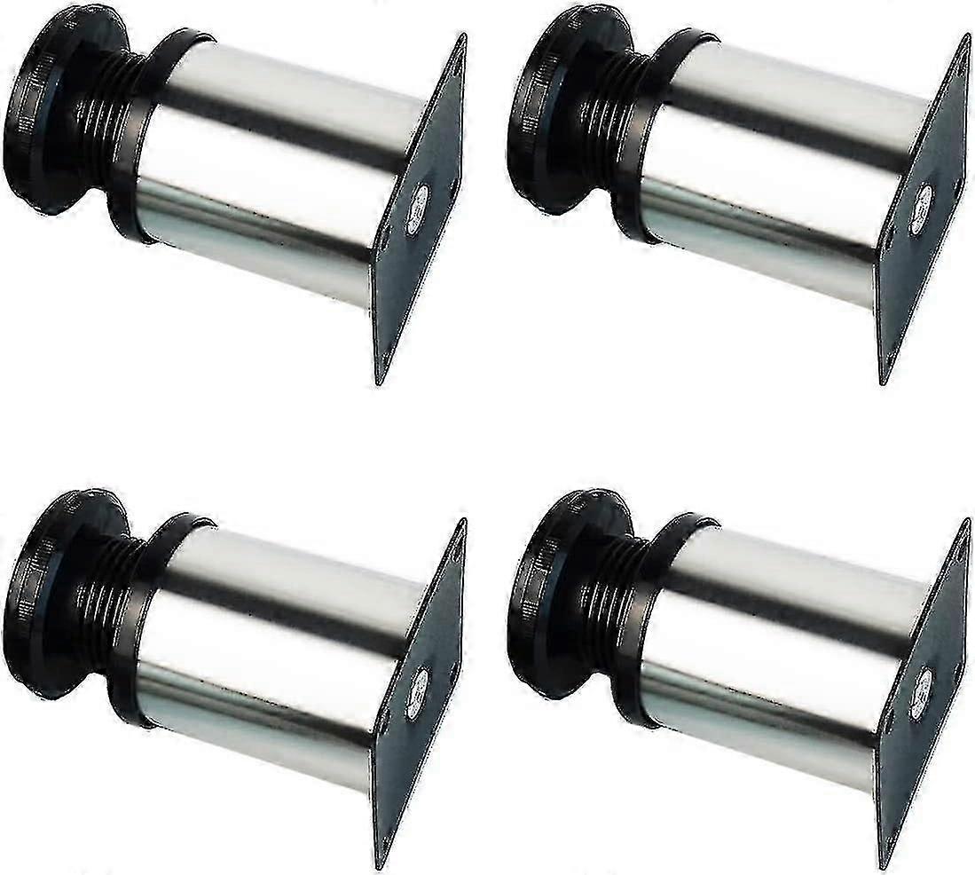4x家具脚、調節可能な足家具脚-クロムメタル-高さ調節可能(合計:50mm)
