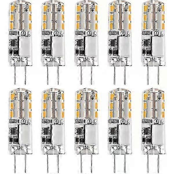 10x ampoules LED G4 12V AC/DC Blanc chaud 3000K2W, lumière dimmable