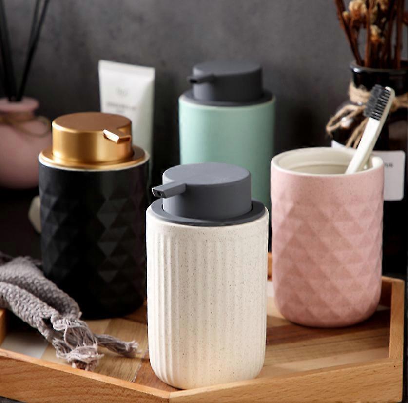 Simple Ceramic Foaming Bottle Press-type Foam Hand Cleanser Bottled Body Soap Shampoo Mousse