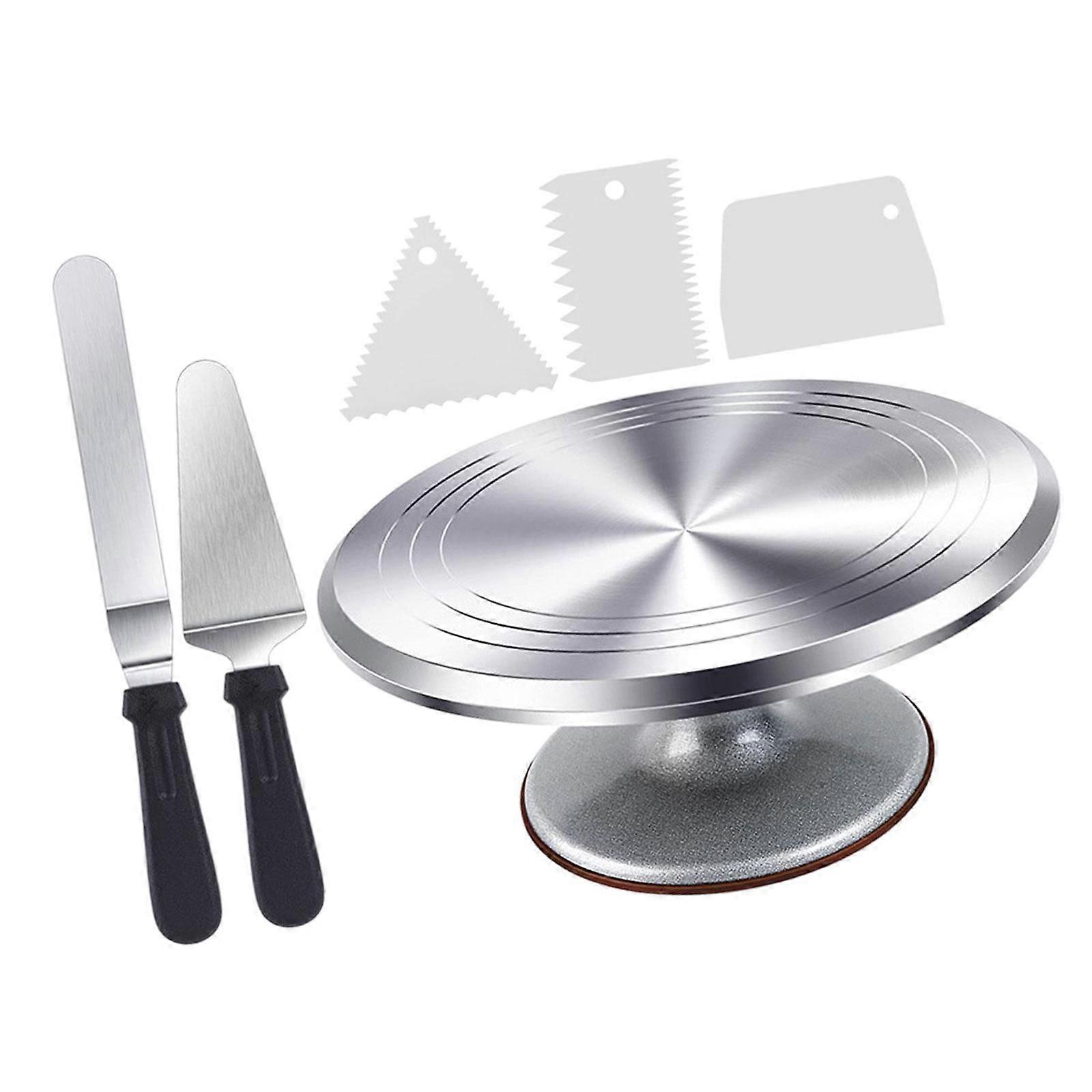 Aluminium Alloy Cake Turntable Set Non Slip Rotating Cake Stand Baking Tools