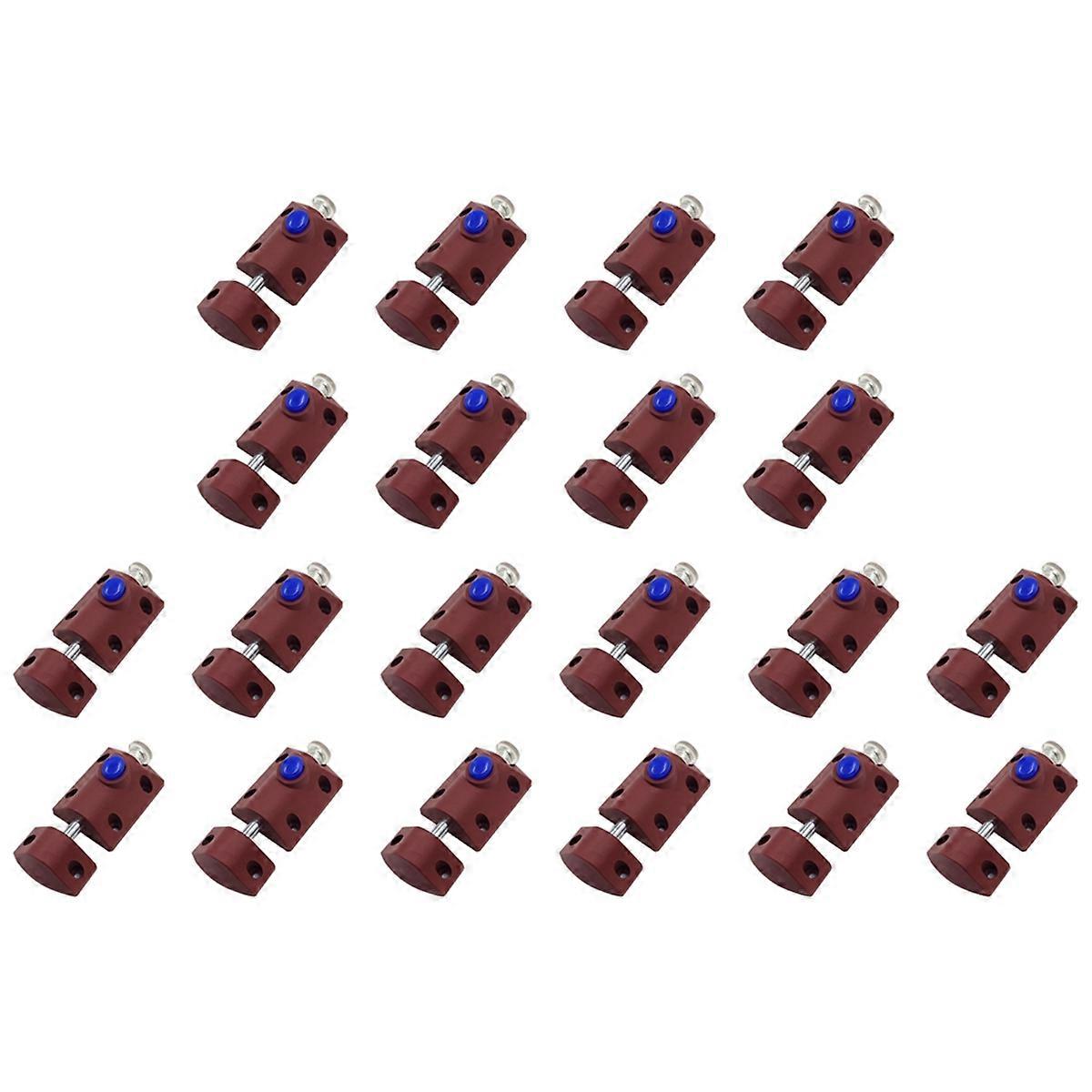 20Pcs Multi-Functional Cabinet Spring Latch for Doors Furniture Hardware Brown