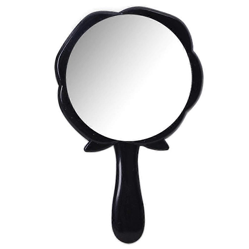 Handheld Plastic Mirror Set of 2 Flower Shaped Travel Makeup Mirrors, Compact Size for Easy Carrying