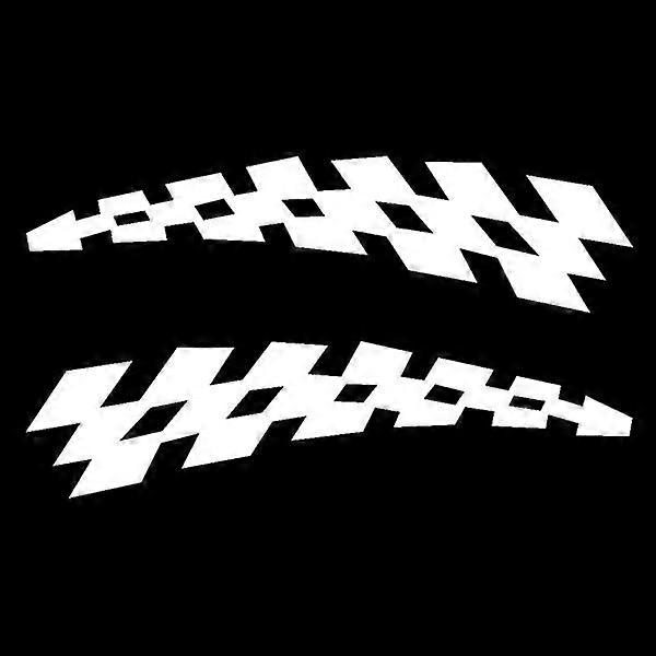 2PCS Car Stickers Checker Flag Racing Creative Decoration Scratches Decals