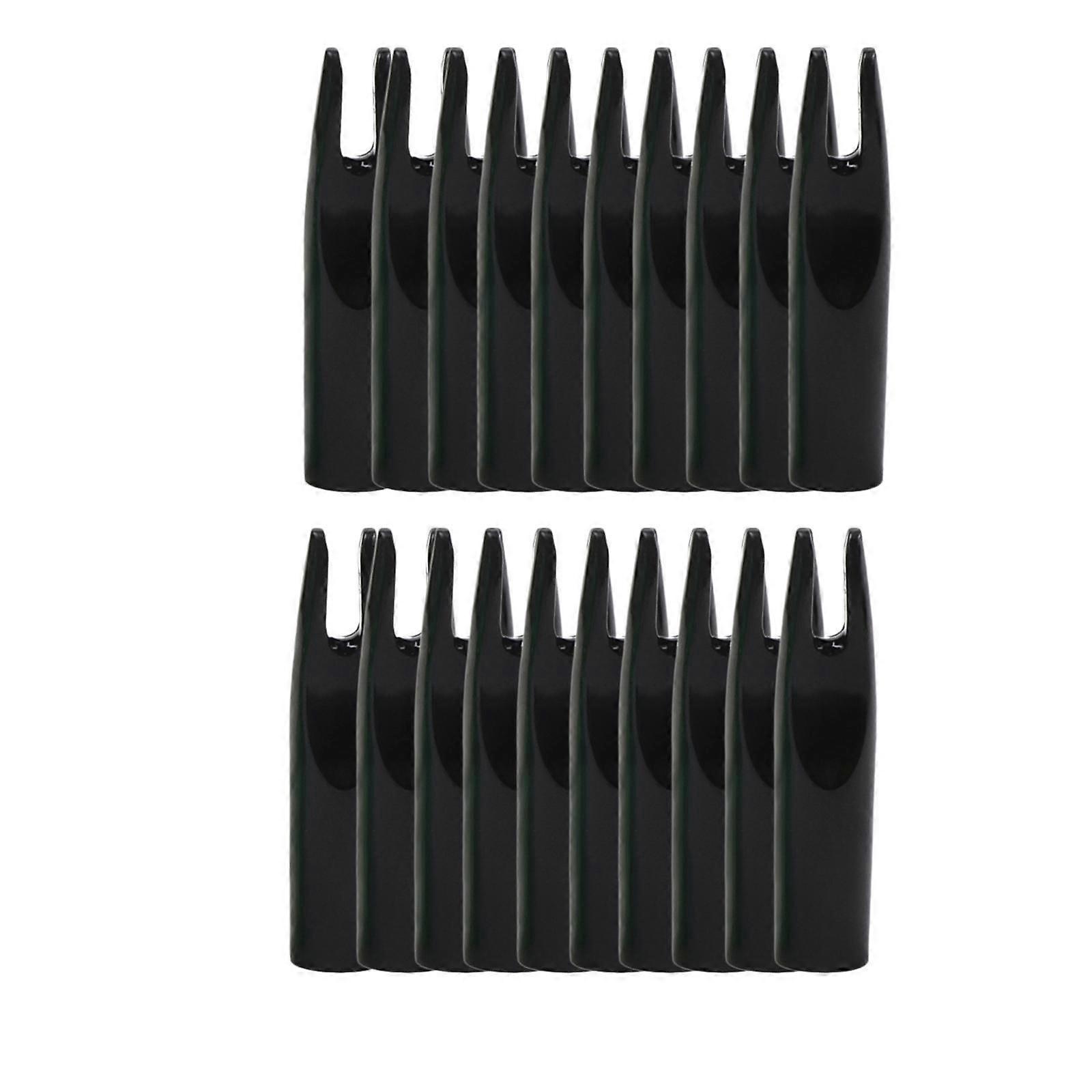50x Archery Arrow Nocks Insert Tail End Nocks for Training Hunting Practice Black