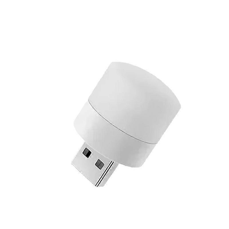 20 pcs Mini USB Creative Night Lamp - Round LED Eye-Care Reading Lamp Wireless Table Lamp Warm Light