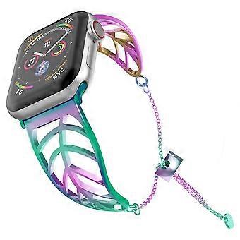 Bracelet Compatible with Apple Watch Band 42/44/45mm, Stainless Steel Metal Strap Bangle Chain for iWatch SE series 8 7 6 5 4 3 2 1