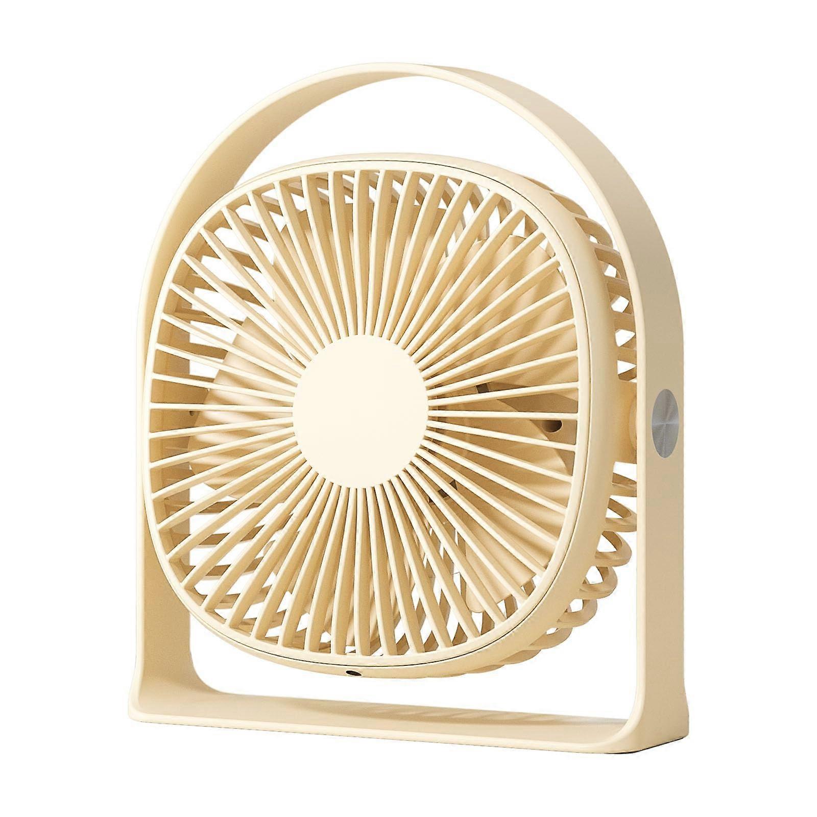 Five-Speed Rotatable USB Table Fan with Adjustable Height, Compact Design, and Quiet Operation for Home Office Use