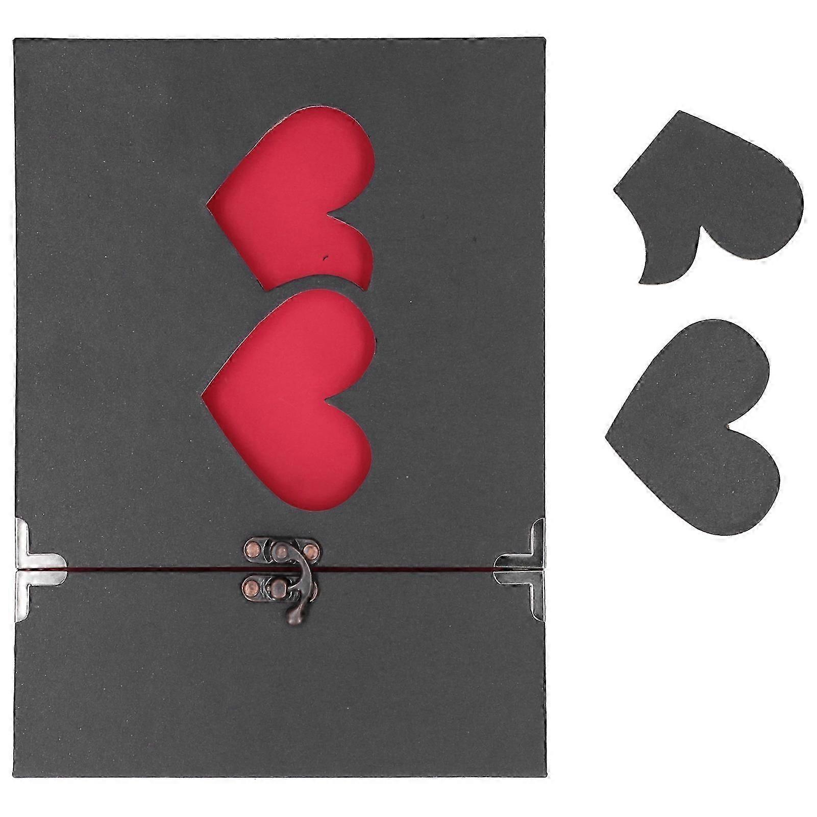 Photo Album Double Heart Frame Front Decoration Scrapbook Album Suitable for DIY Crafts Guest Books
