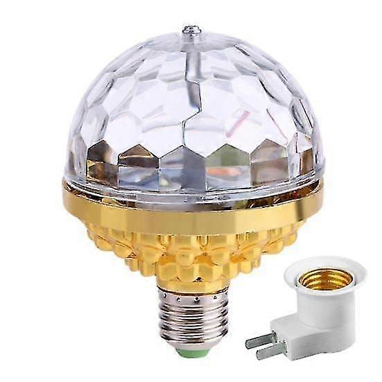 1 Set Rotating Light Strobe Effect Decorative Long Lasting Great Colorful Disco Rotating Ball Light Bulb with Base for Club
