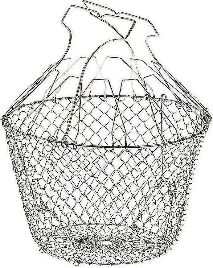 Foldesalatkurv med afstivninger - rustfrit stål - nem opbevaring - skånsom centrifugering - 22,5 cm
