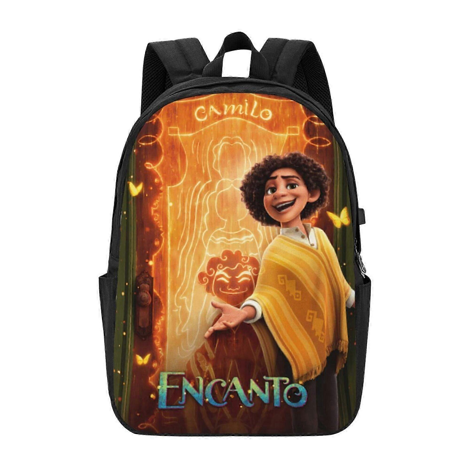 n713 Encanto حقيبة ظهر للكمبيوتر المحمول ، حقيبة ظهر أنيمي Daypack للكلية المدرسية ، حقيبة ظهر سفر كبيرة جدا oo713