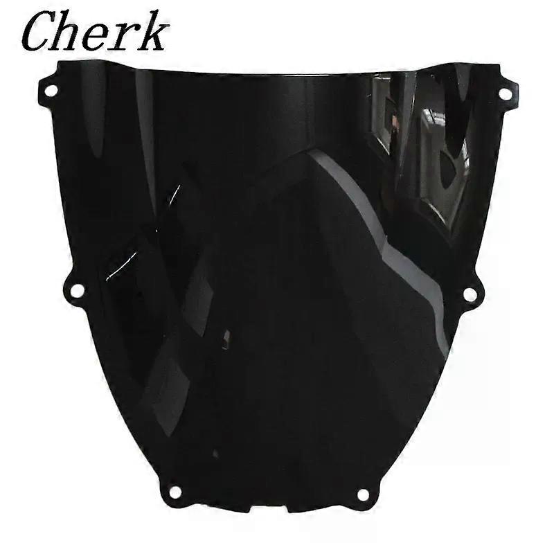 Black Motorcycle Double Bubble Windshield Fairing Windscreen compatible for YZF600R YZF 600R Thundercat 1994-2007 MAXP