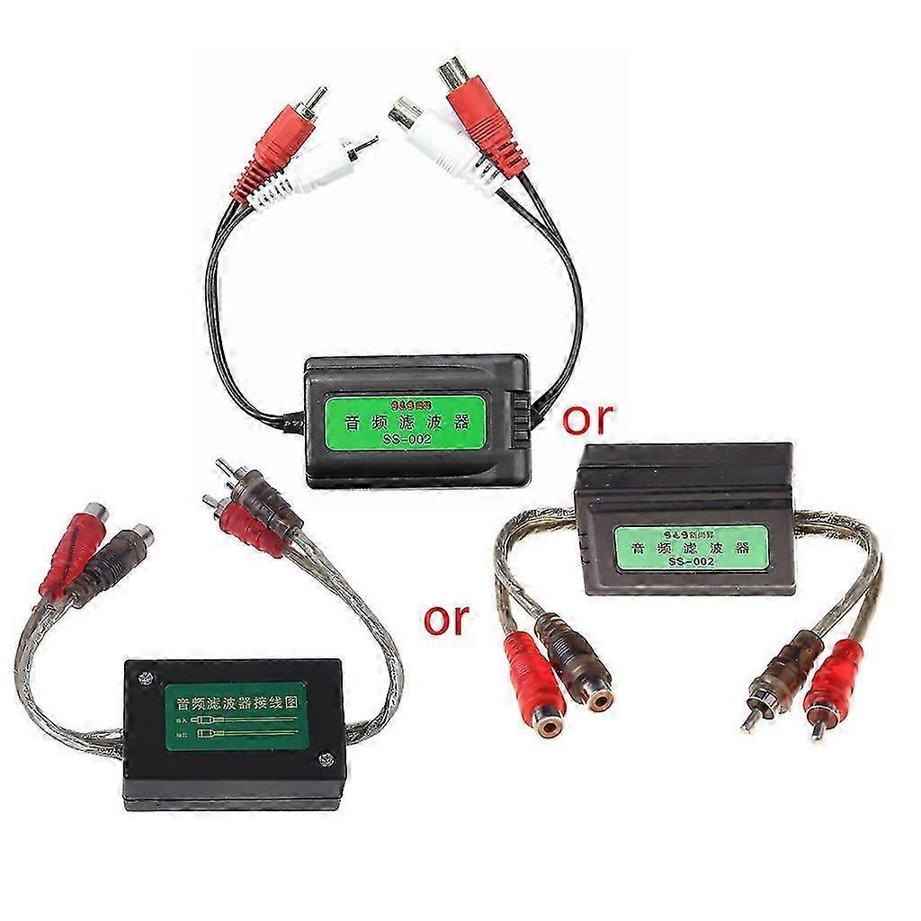 3.5mm Araba RCA Amplifikatör Ses Gürültü Filtresi Toprak Döngüsü İzolatör Bastırıcı YENİ