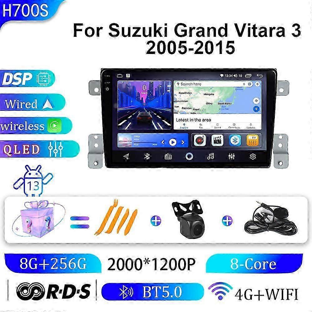 Suitable for Suzuki Vitra 05-15 car mounted Android large screen navigation GPS navigation all-in-one machine-2K