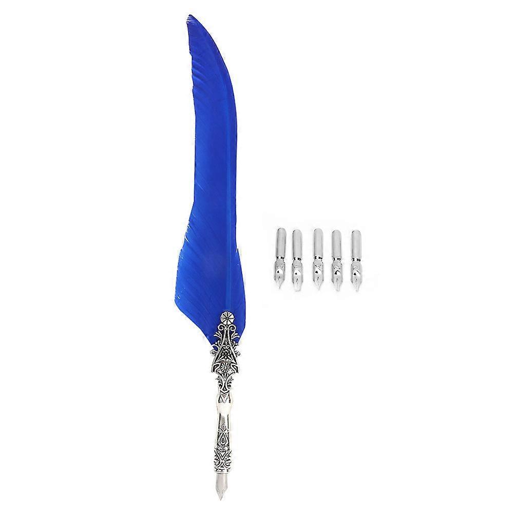 Handmade Elegant Feather Quill Pen Set for Calligraphy