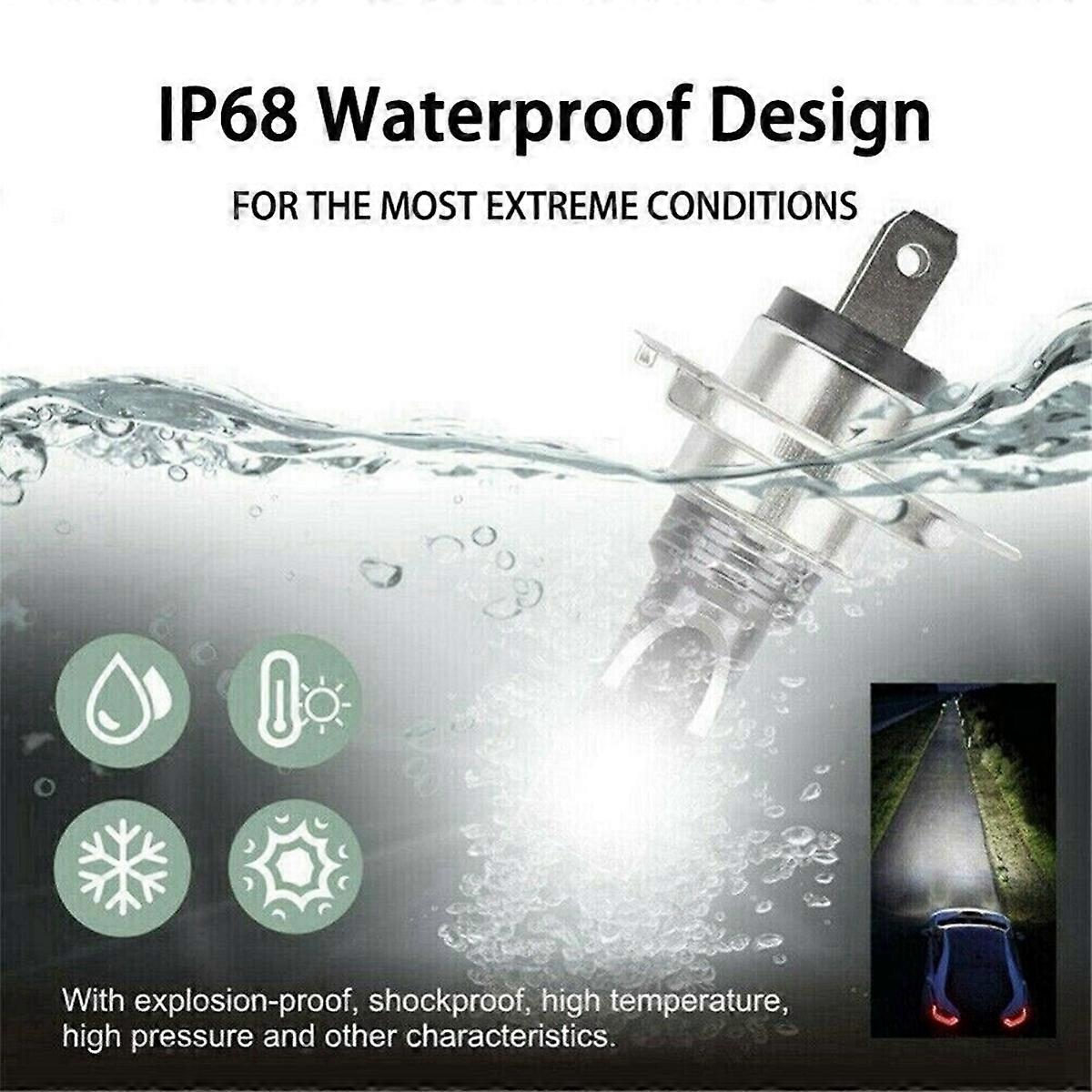 2Pcs Front Fog Light Canbus Bulb H7 12SMD LED Fog Lamp Bulb Conversion 1000LM 6000K White Light Err