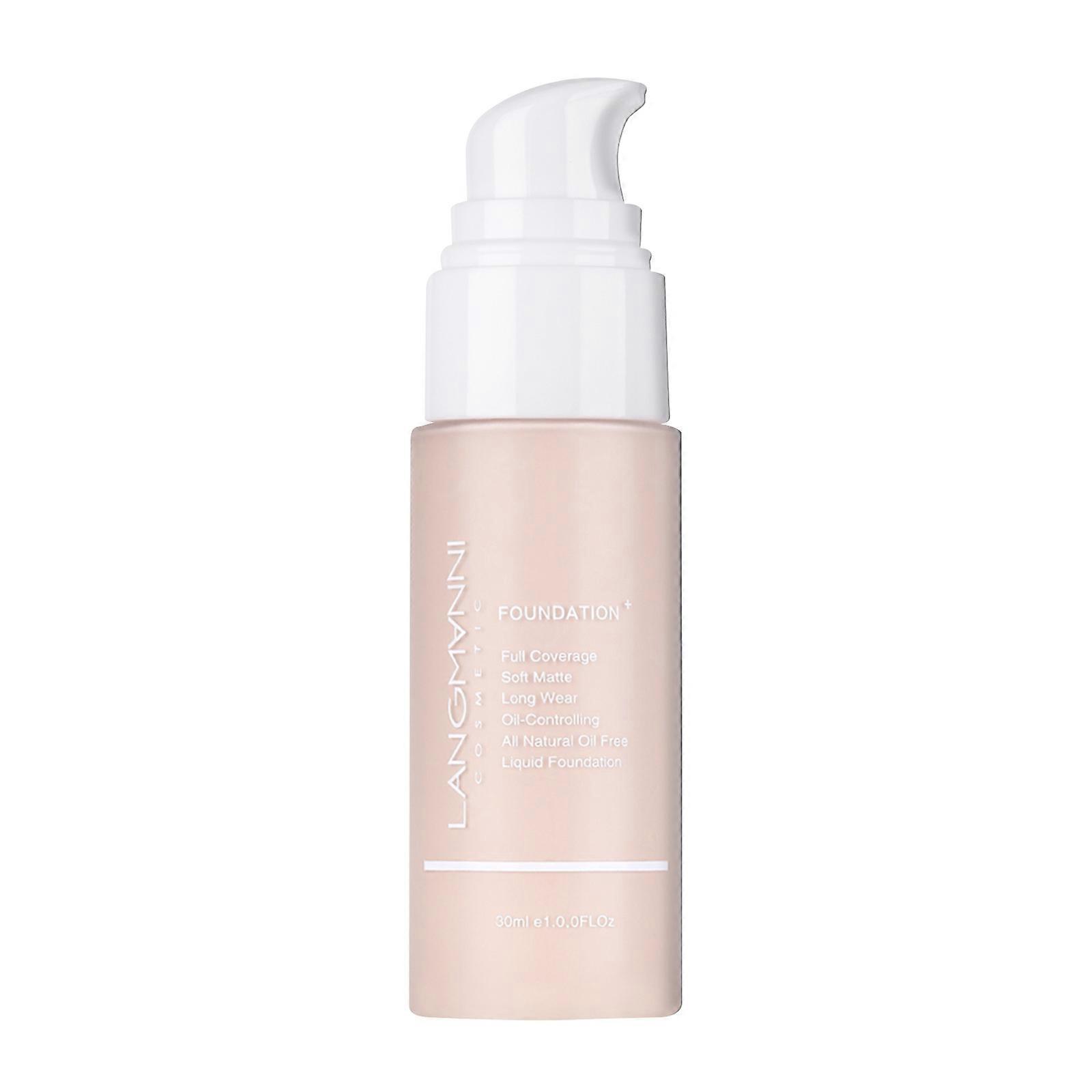 Langmanni/Longmani Press Liquid Foundation Matte Oil Mask Liquid Foundation Ευρωπαϊκό Και Μακιγιάζ,30ml PUW2802