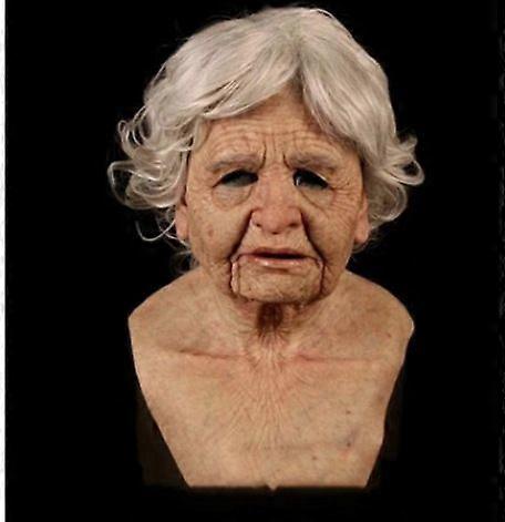 オールドマンマスク - リアルなハロウィーンラテックス人間しわフェイスマスクタイプ4