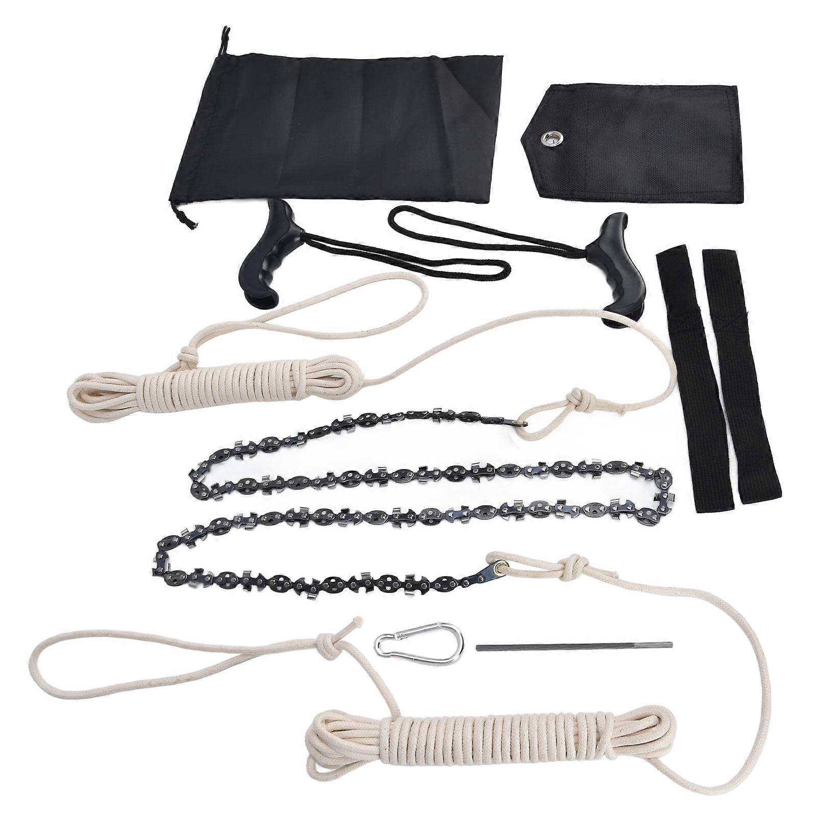 Hand Rope Chainsaw 48in, 64-Section, 62 Teeth, Lightweight 580g