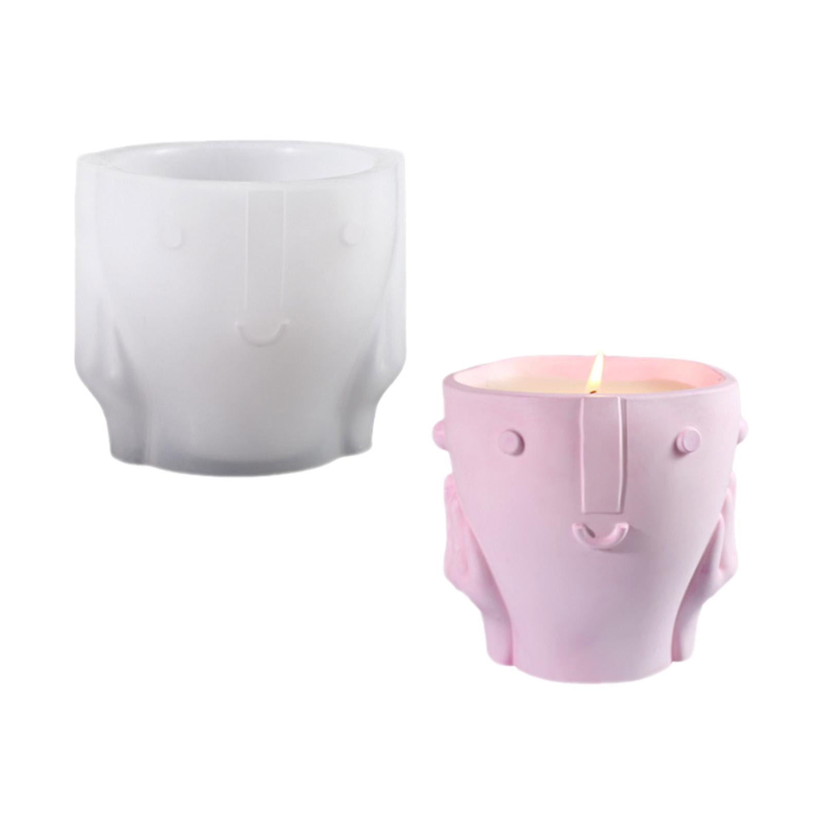 Silicone Ornament Moulds Silicone Vase Molds Face Shape Crafting Moulds Unique Craft Molds Silicone Texture for Vase
