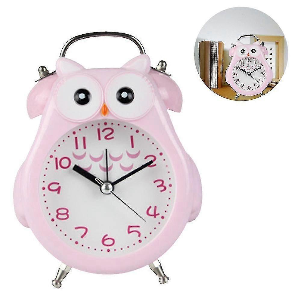 Silent Non-ticking Alarm With Night Light And Snooze, Battery Operated  Easy To Set, Cute Owl Decora