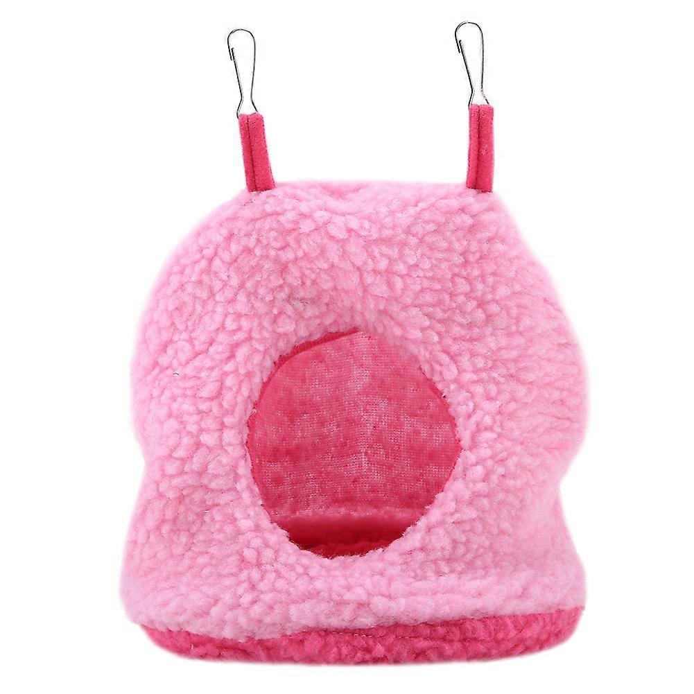 Parrot Nest Berber Fleece Hammock Bed Cave for Small Birds, Warm Plush Hanging Swing, Cozy Pet Accessory