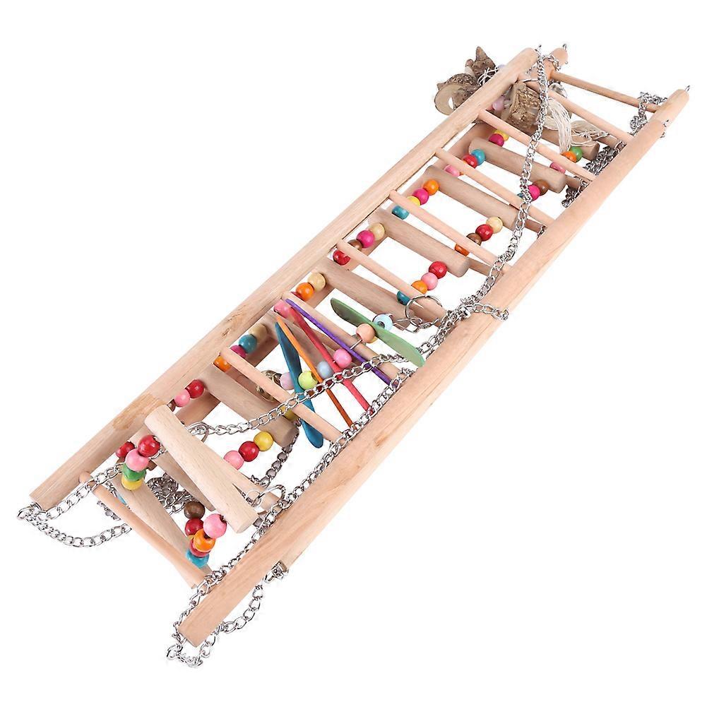 Colorful Pet Bird Swing and Hammock Toy for Parrots, Budgies, and Cockatiels - Durable Material, 18-Inch Size, Multi-Color Design