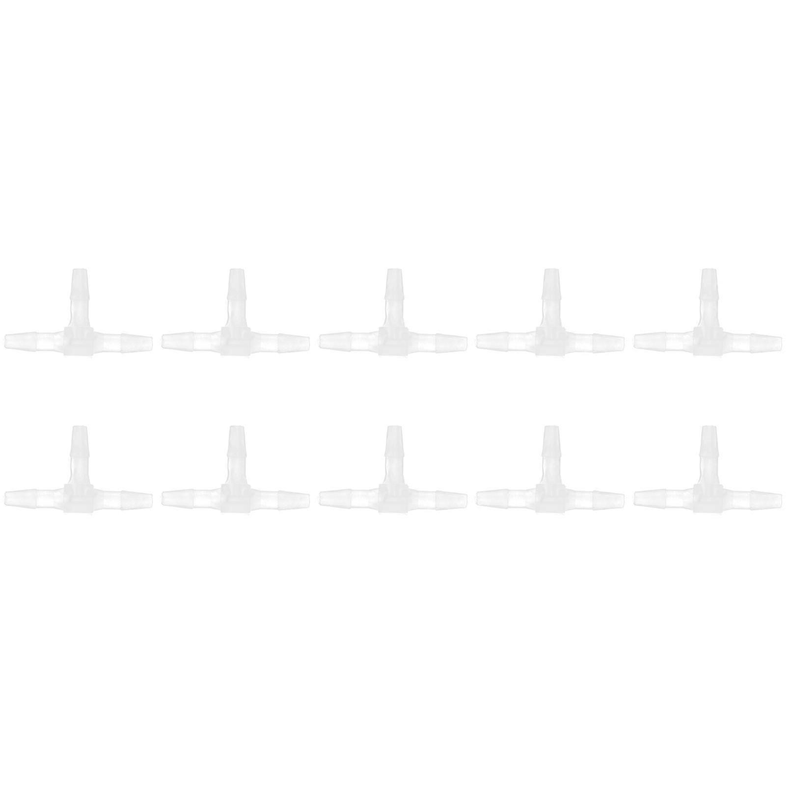 10Pcs 3 Way Plastic Fitting Pressure Temperature Resistant T Shaped Tee 1/2 Barb Fitting4.8