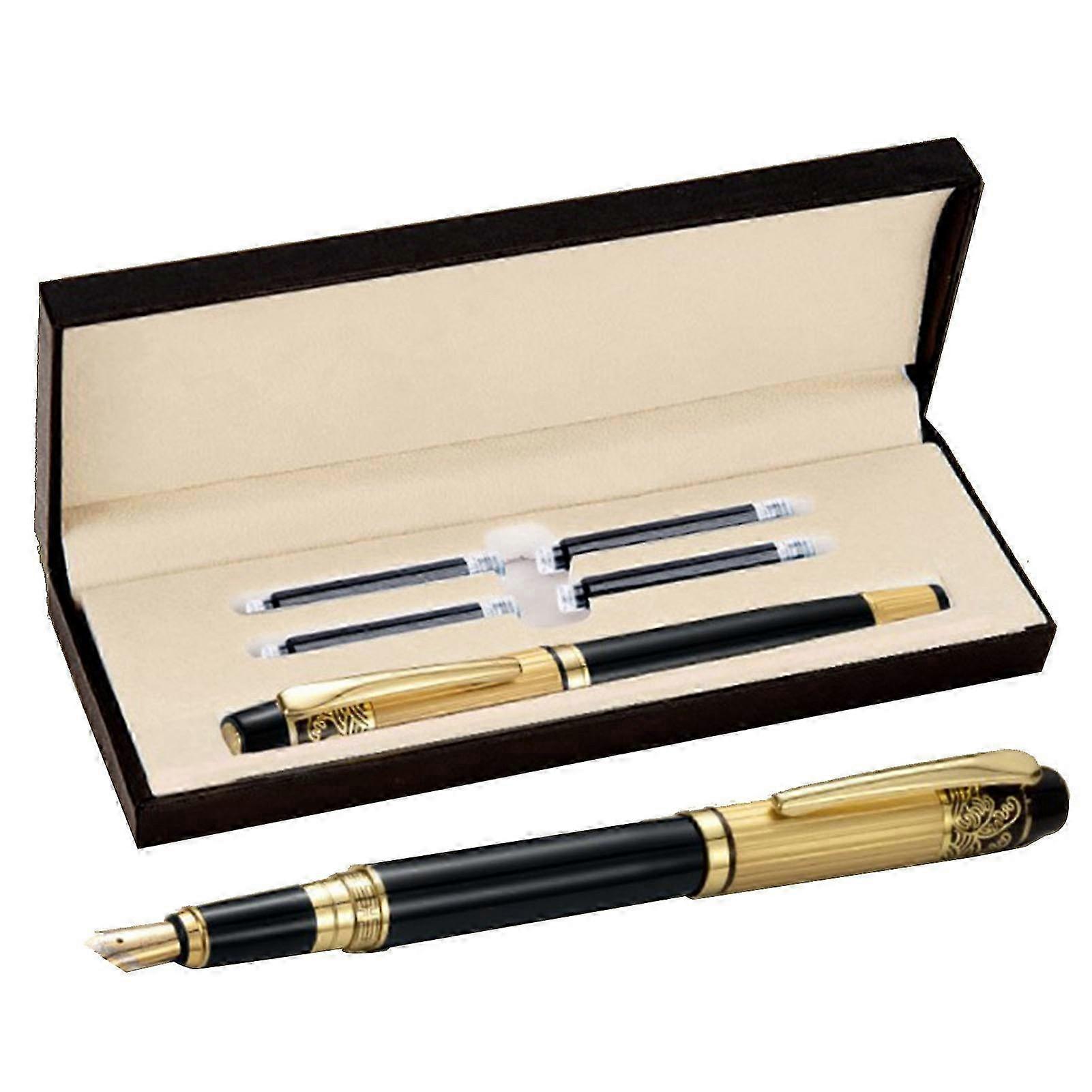 قلم نافورة متجمد مع خرطوشة حبر مجموعة قلم رصاص نافورة مريحة لمكتب الطلاب